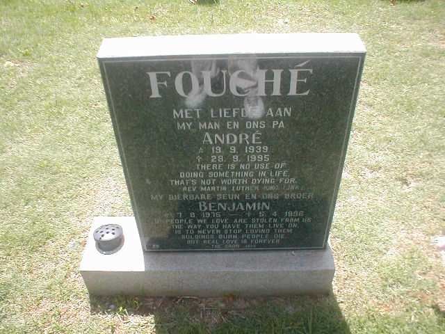 FOUCHÉ André 1939-1995 :: FOUCHÉ Benjamin 1975-1996