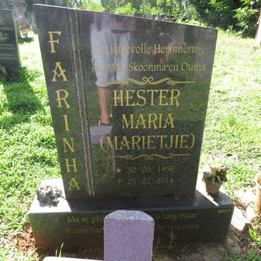 FARINHA Hester Maria 1956-2014