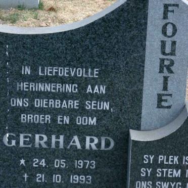 FOURIE Gerhard 1973-1993