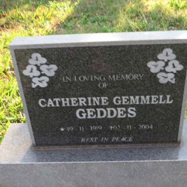 GEDDES Catherine Gemmell 1910-2004