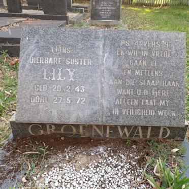 GROENEWALD Lily 1943-1972