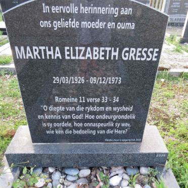 GRESSE Martha Elizabeth 1926-1973