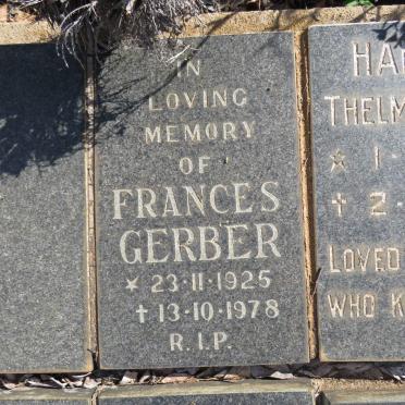 GERBER Frances 1925-1978