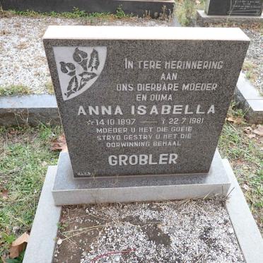 GROBLER Anna Isabella 1897-1981
