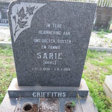 GRIFFITHS Sarie nee BRIEL 1936-1974