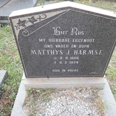 HARMSE Matthys J. 1886-1974