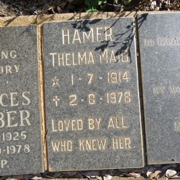 HAMER Thelma Maid 1914-1978