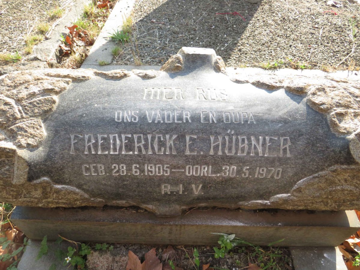 HUBNER Frederick E.1905-1970