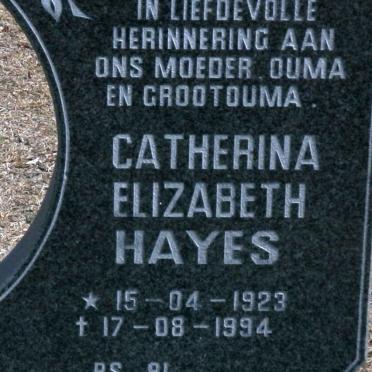 HAYES Catherina Elizabeth 1923-1994