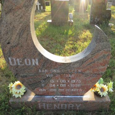 HENDRY Deon 1975-1996