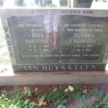 HUYSSTEEN Dirk Johannes, van 1910-1995 &amp; Susara Carolina 1919-1977