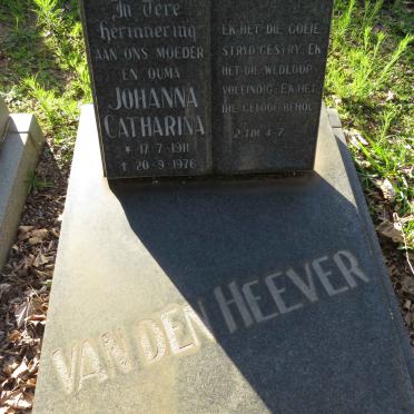HEEVER Johanna Catharina, van den 1911-1976