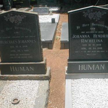 HUMAN Hercules Johannes 1814-1960 &amp; Johanna Hendrika Rachelina 1899-1980