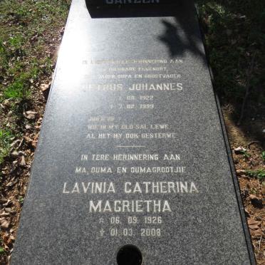 JANZEN Petrus Johannes 1922-1999 &amp; Lavinia Catherina Magrietha 1926-2008