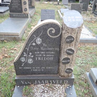 JAARSVELD Freddie, van 1946-1971