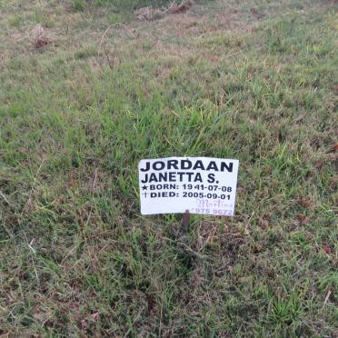 JORDAAN Janetta S. 1941-2005