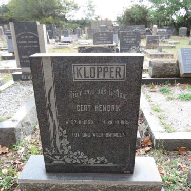 KLOPPER Gert Hendrik 1959-1969