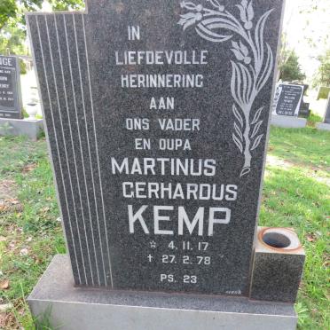 KEMP Martinus Gerhardus 1917-1978