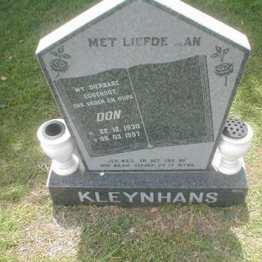 KLEYNHANS Don 1930-1997