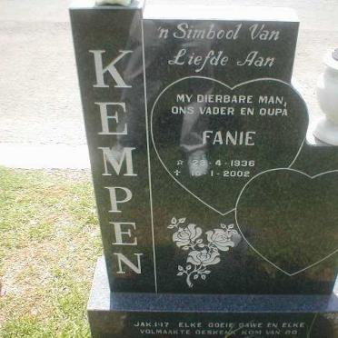 KEMPEN Fanie 1936-2002