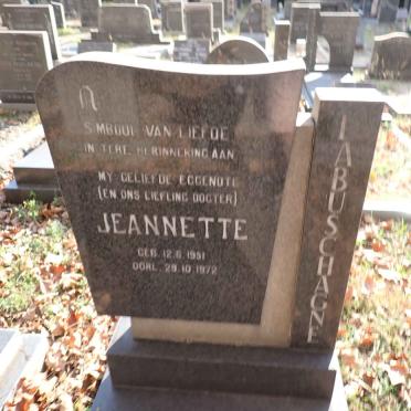 LABUSCHAGNE Jeannette 1951-1972