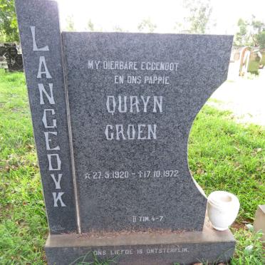 LANGEDYK Quryn Groen 1920-1972