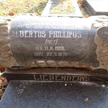 LIEBENBERG Albertus Phillipus 1929-1970