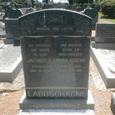 LABUSCHAGNE Jacobus 1911-1964 &amp; Maria Agatha 1913-1991