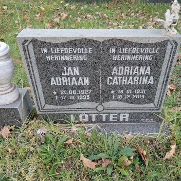 LOTTER Jan Adriaan 1927-1995 &amp; Adriana Catharina 1931-2014