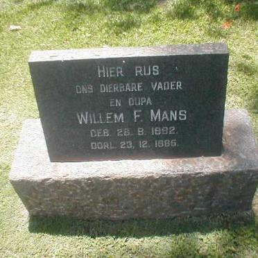 MANS Willem F. 1882-1965