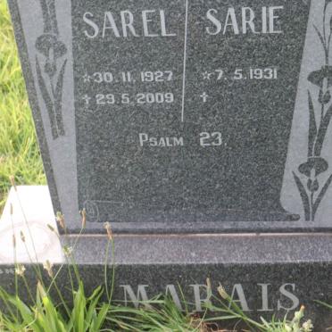 MARAIS Sarel 1927-2009 &amp; Sarie 1931-