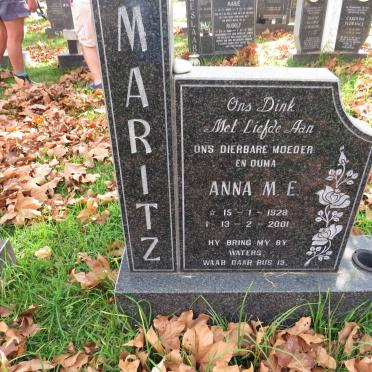 MARITZ Anna M.E. 1928-2001