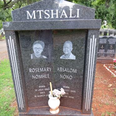 MTSHALI Absalom Nono 1955-2019 &amp; Rosemary Nomhle 1962-20??