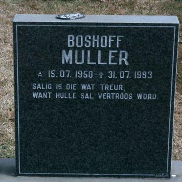 MULLER Boshoff 1950-1993