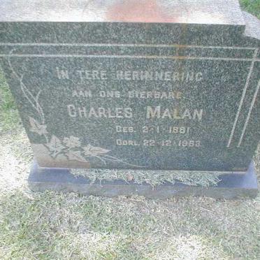 MALAN Charles 1861-1963