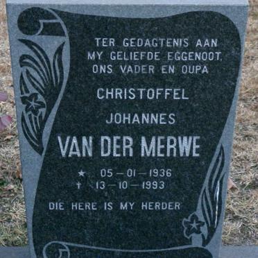 MERWE Christoffel Johannes, van der 1936-1993