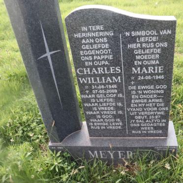 MEYER Charles William 1946-2009 &amp; Marie 1946-