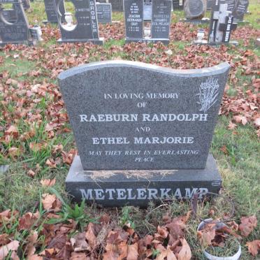 METELERKAMP Raeburn Randolph & Ethel Marjorie