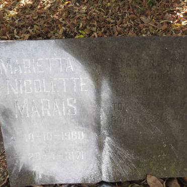 MARAIS Marietta Nicolette 1960-1971