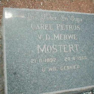 MOSTERT Carel Petrus v.d. Merwe 1892-1965