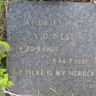 NEST Andries H.G., v.d. 1907-1981