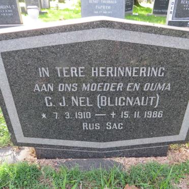 NEL C.J. nee BLIGNAUT 1910-1986