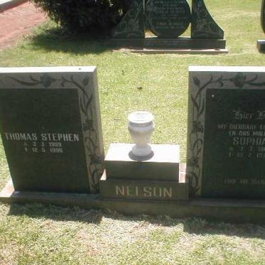 NELSON Thomas Stephen 1909-1996 &amp; Sophia 1908-1970