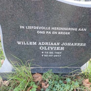 OLIVIER Willem Adriaan Johannes 1967-2017