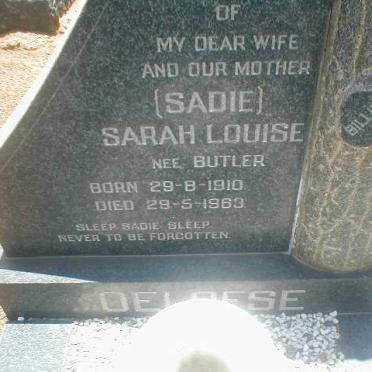 OELOFSE Sarah Louise nee BUTLER 1910-1963