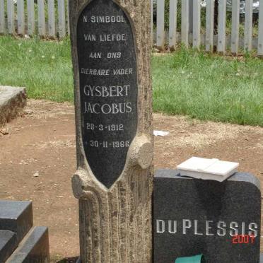 PLESSIS Gysbert Jacobus, du 1912-1966
