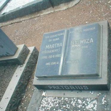 PRETORIUS Martha Louwiza nee RIEKERT 1886-1965