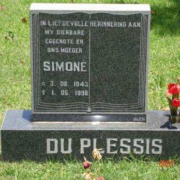 PLESSIS Simoné, du 1943-1998