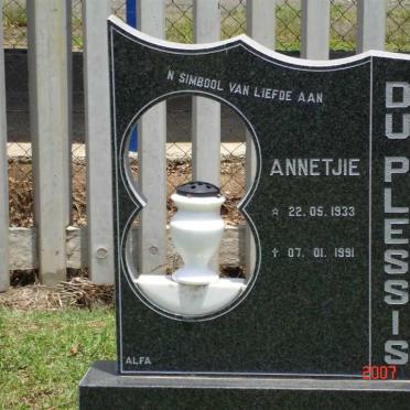 PLESSIS Annetjie, du 1933-1991