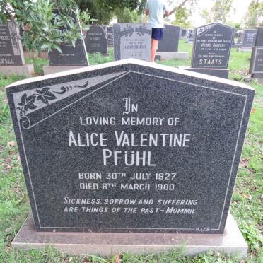PFUHL Alice Valentine 1927-1980